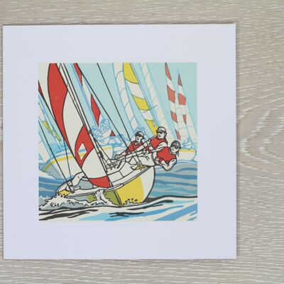 Racing Yachts Greetings Card (IC-Yachts01)