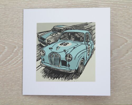Classic Racing Cars Greetings Card (IC-A30/Anglia)