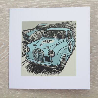 Classic Racing Cars Greetings Card (IC-A30/Anglia)