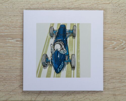 Old Racing Car Greetings Card - Austin 7 (IC-AustinRacer)