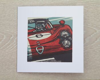 Carte de vœux Alfa Romeo Sports Racing Car (IC-AlfaT33) 1