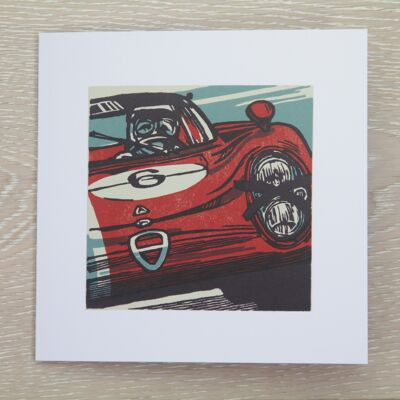 Carte de vœux Alfa Romeo Sports Racing Car (IC-AlfaT33)