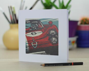 Carte de vœux Alfa Romeo Sports Racing Car (IC-AlfaT33) 2