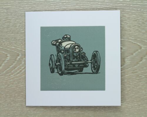 Old Racing Car Greetings Card - Edwardian (IC-Edwardian-02)
