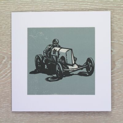 Cartolina d'auguri di vecchia auto da corsa - Edwardian (IC-Edwardian-01)