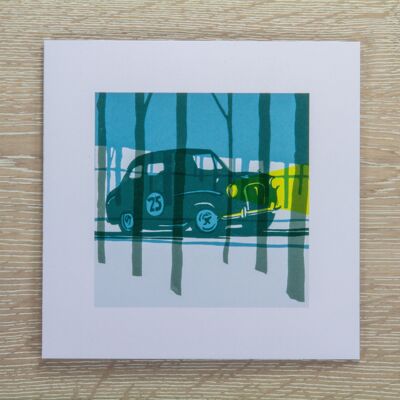 Old Rally Car Greetings Card - Austin A35 (IC-A35Rally)