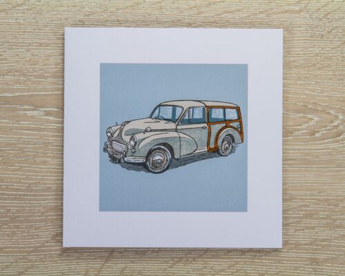 Morris Minor Traveller Greetings Card (IC-MMTraveller)