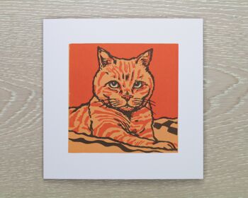 Carte de voeux chat roux - Henry (IC-Henry-Cat) 1