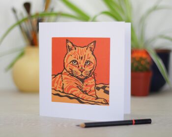 Carte de voeux chat roux - Henry (IC-Henry-Cat) 2