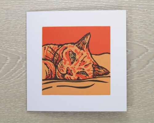 Ginger Cat Greetings Card - Charlie (IC-Charlie-Cat)