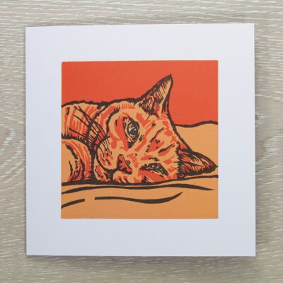 Ginger Cat Greetings Card - Charlie (IC-Charlie-Cat)