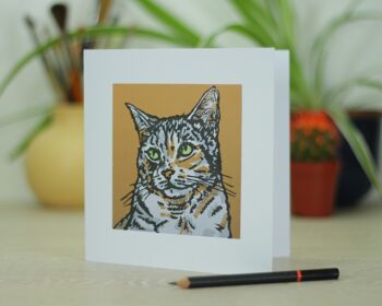 Carte de voeux chat roux et gris - Mistie (IC-Mistie-Cat) 2