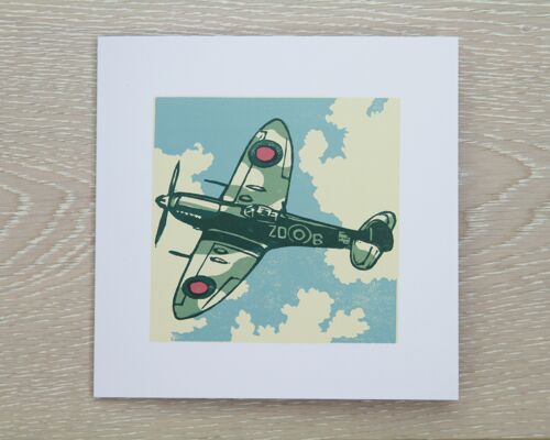 Spitfire Fighter Aircraft Greetings Card (IC-Spitfire)