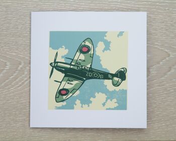 Carte de voeux d'avion de chasse Spitfire (IC-Spitfire) 1