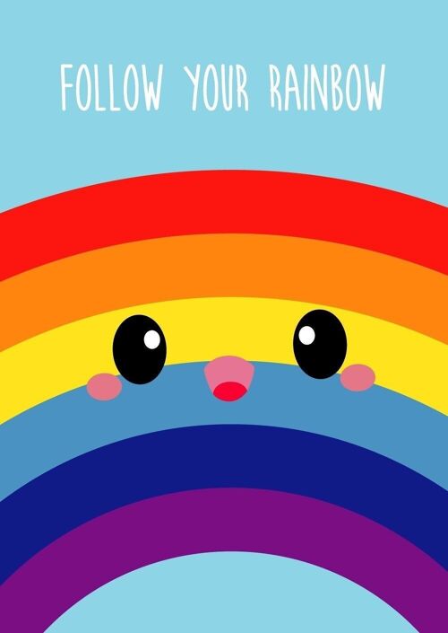 Follow your rainbow encouragement card