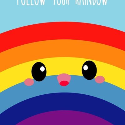 Follow your rainbow encouragement card