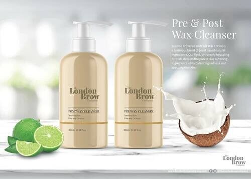 London Brow Pre Wax Cleanser and Post Wax Lotion - Set