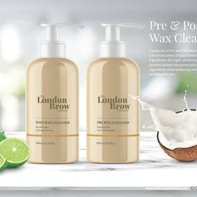 London Brow Pre Wax Cleanser and Post Wax Lotion - Set