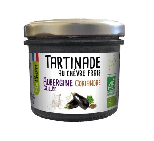 Tartinade au chevre frais aubergine grillée coriandre