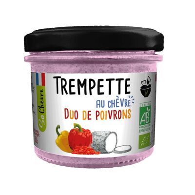 Trempette au chevre affiné duo de poivrons