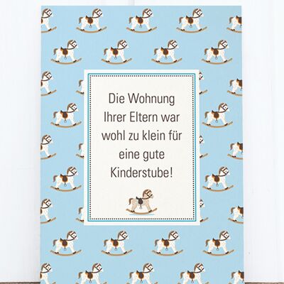 Holzschliff-Postkarte: Kinderstube HF