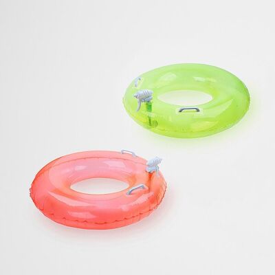 Set di 2 bagnanti per piscina Citrus-Neon Coral