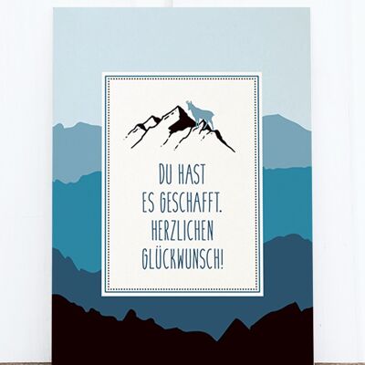 Holzschliff-Postkarte: Gemse HF
