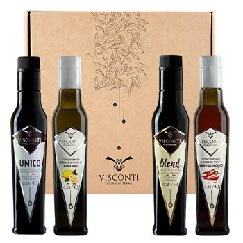 Coffret cadeau huile d'olive extra vierge 4 x 250 ml 2