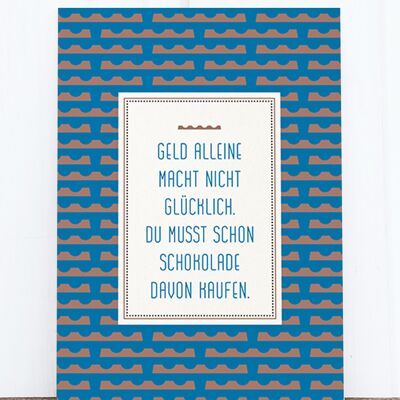 Holzschliff-Postkarte: Schokolade HF