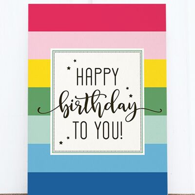 Cartolina di polpa di legno: Rainbow Birthday HF