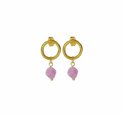 Earrings Chalcedony - Gold