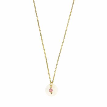 Collier Tourmaline & Coquillage - Or 1