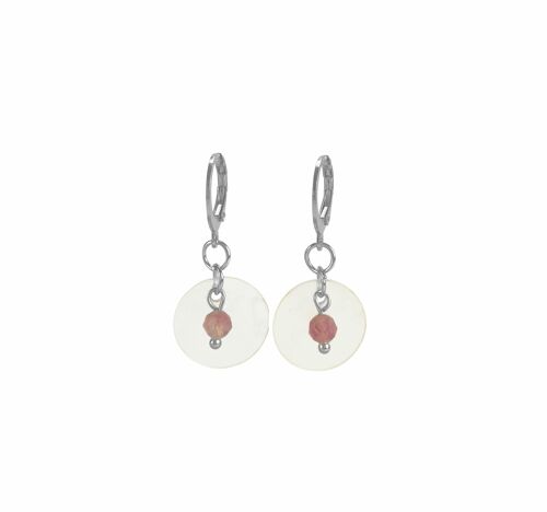 Earrings Tourmaline & Shell - Gold