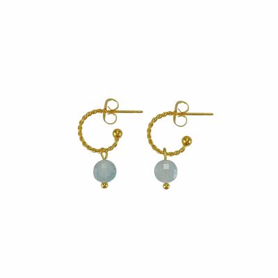 Earrings Aquamarine - Gold