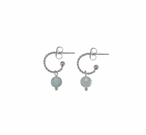 Earrings Aquamarine - Silver