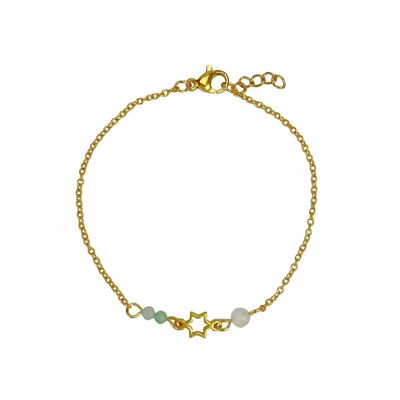 Bracelet Gemstones & Star - Gold