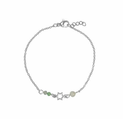 Bracelet Gemstones & Star - Silver