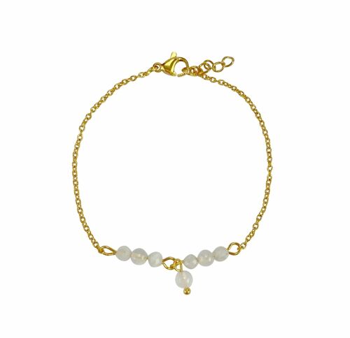 Bracelet Moonstone & Jade - Gold
