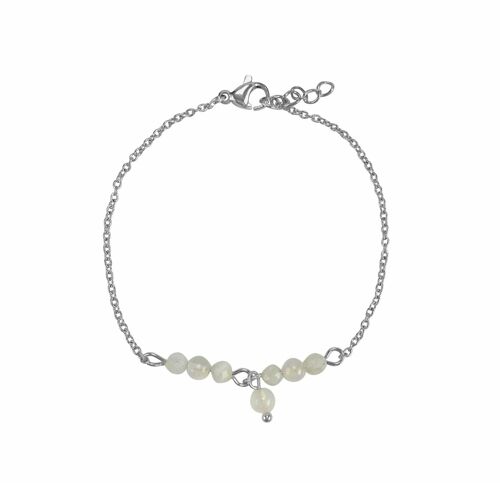 Bracelet Moonstone & Jade - Silver