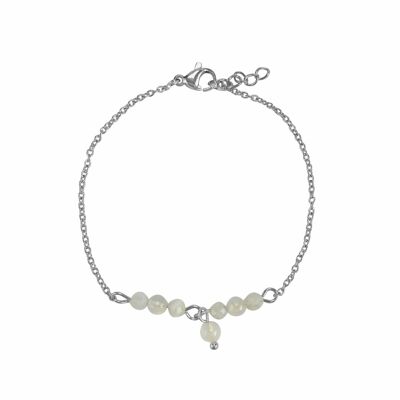 Bracelet Moonstone & Jade - Silver