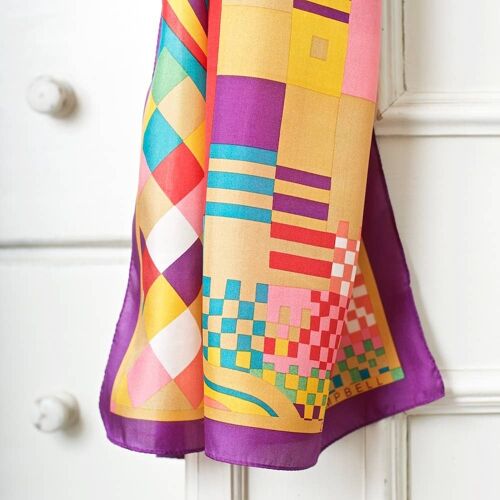 Geo Long Silk Scarf