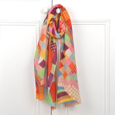 Geo Long Wool Scarf