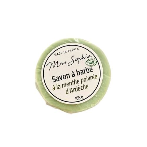 Recharge savon à barbe à la menthe poivrée d'Ardèche