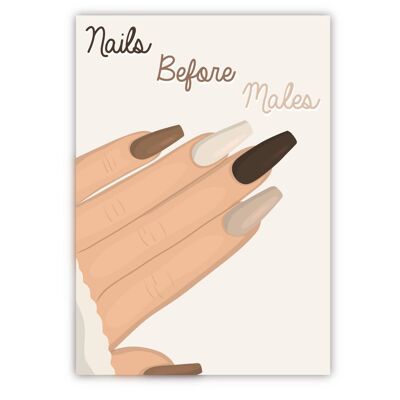 Nails before males nude print A4