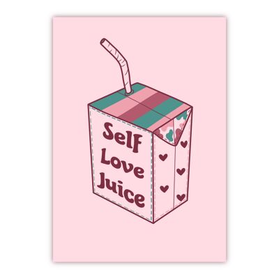 Self love juice pink print A5
