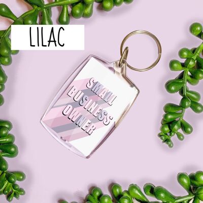 Small business owner keyring Lilac