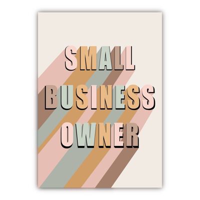 Small business owner nude print A4