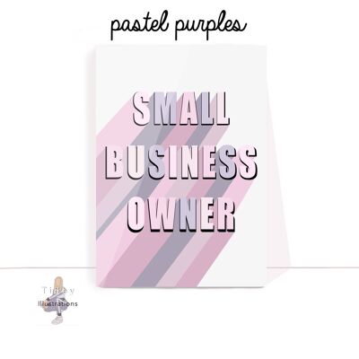 Small Business Owner Print Blue A4