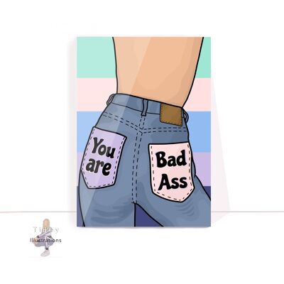 You are badass pastel print A5