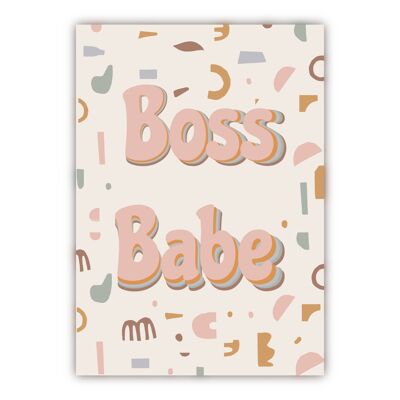 Boss babe print A4
